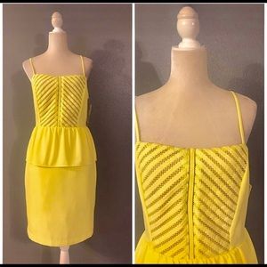 Gianni Bini Lemon Peplum Dress